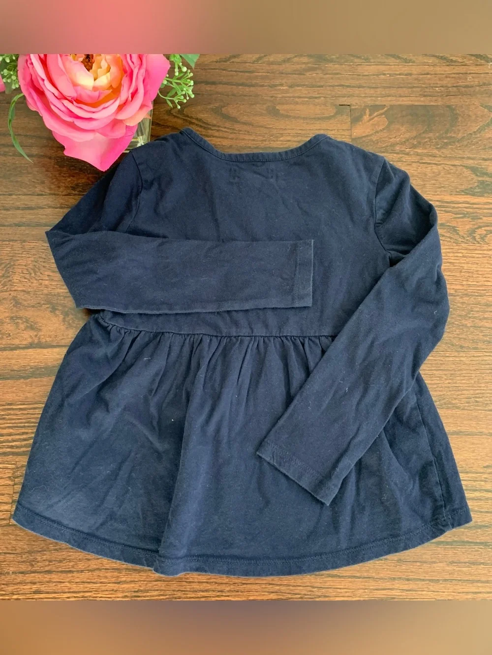 Gap Kids Disney Mickey Mouse navy blue top with sparkly embellishments, S/6-7
